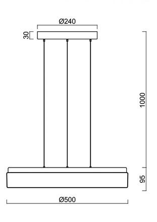 OSMONT 68021 DELIA LE3 závěsné plastové svítidlo bílá IP40 3000 K 33W LED DALI