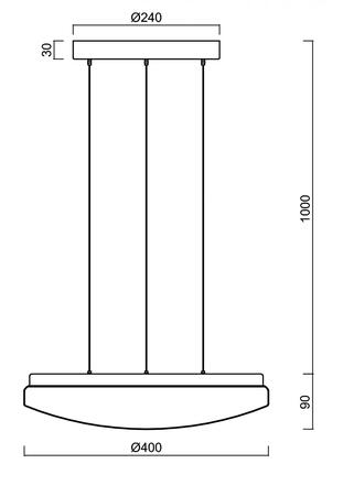 OSMONT 68250 SAGITA LE2 závěsné plastové svítidlo bílá IP40 3000 K 27W LED