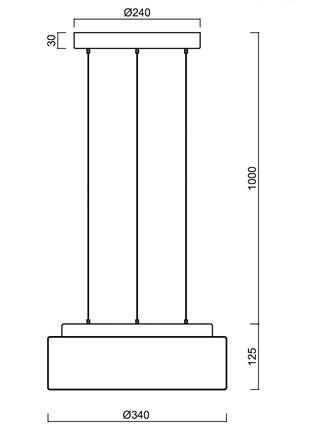 OSMONT 70420 ERIS LE2 závěsné skleněné svítidlo stříbrná / bílá IP40 3000 K 14W LED DALI