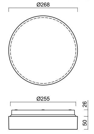 OSMONT 71080 IRIDA 2 stropní/nástěnné plastové svítidlo IP65 3000 K 11W LED DALI HF