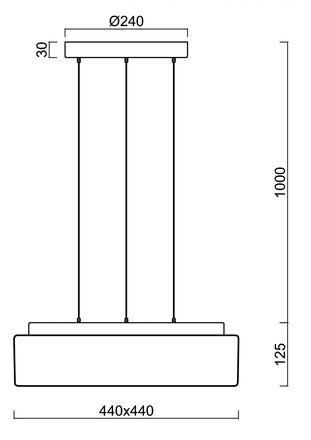 OSMONT LIN71403 LINA LE7 závěsné skleněné svítidlo černá / bílá IP40 3000/4000 K 27W LED