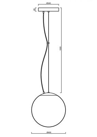 OSMONT 72088 ADRIA L3 HP závěsné skleněné svítidlo černá / bílá IP40 3000 K 52W LED nouzové kombinované 3 h