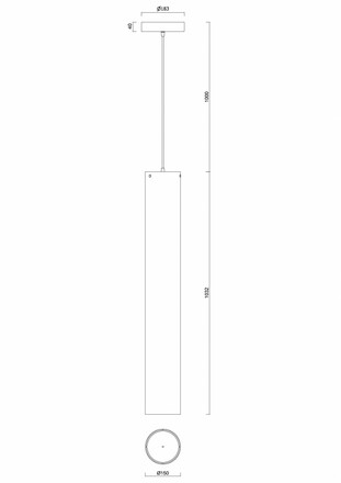 OSMONT SUB60018 SUBRA S5 závěsné plastové svítidlo černá / bílá IP20 3000 K 82W LED
