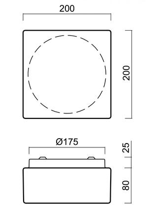 OSMONT 41252 LINA 1 stropní/nástěnné skleněné svítidlo bílá IP43 60W E27