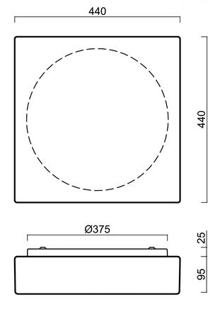 OSMONT 43070 LINA 7 stropní/nástěnné skleněné svítidlo bílá IP43 3x60W E27