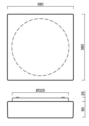 OSMONT 46118 LINA 6 stropní/nástěnné skleněné svítidlo bílá IP43 2x60W E27 HF