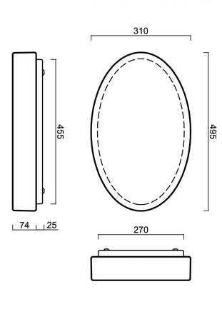 OSMONT 48196 GEMINI 2 stropní/nástěnné skleněné svítidlo bílá IP43 3000 K 29W LED DALI