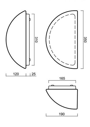 OSMONT 48700 NELA 2 nástěnné skleněné svítidlo bílá IP43 4000 K 15W LED