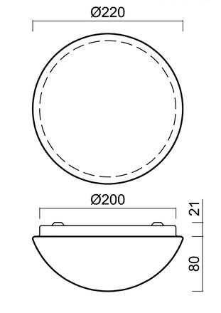 OSMONT 49002 TITAN 1A stropní/nástěnné plastové svítidlo bílá IP54 4000 K 1W LED