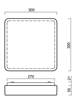 OSMONT 53406 TILIA 1 stropní/nástěnné plastové svítidlo IP54 3000 K 23W LED