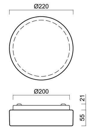 OSMONT 56280 DELIA 1A stropní/nástěnné plastové svítidlo IP54 3000 K 9W LED