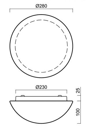 OSMONT 59001 AURA 2 stropní/nástěnné skleněné svítidlo bílá IP43 3000 K 9W LED HF