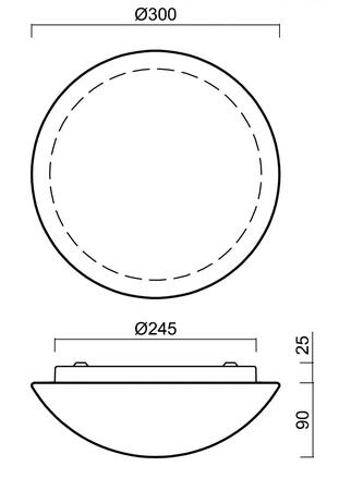 OSMONT 59044 AURA 8 stropní/nástěnné skleněné svítidlo bílá IP44 3000 K 11W LED