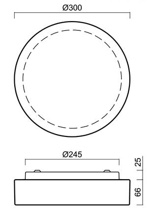 OSMONT 59072 ELSA 2 stropní/nástěnné skleněné svítidlo bílá IP44 3000 K 11W LED DALI