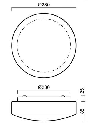 OSMONT 59131 EDNA 2 stropní/nástěnné skleněné svítidlo bílá IP43 3000 K 9W LED HF