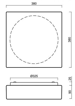 OSMONT 59203 LINA 6 stropní/nástěnné skleněné svítidlo bílá IP43 3000 K 27W LED HF nouzové kombinované 3 h