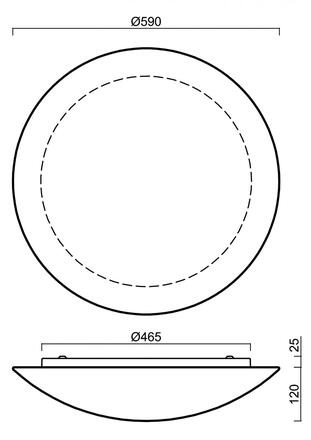 OSMONT 59243 AURA 9 stropní/nástěnné skleněné svítidlo bílá IP43 3000 K 35W LED