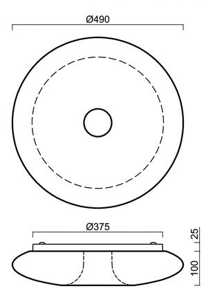 OSMONT 59249 SATURN 2 stropní/nástěnné skleněné svítidlo bílá IP20 3000 K 31W LED DALI