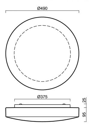 OSMONT 59669 EDNA 5 stropní/nástěnné skleněné svítidlo bílá IP43 4000 K 27W LED nouzové kombinované 3 h