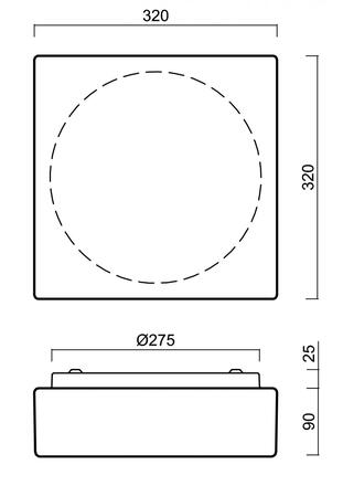 OSMONT 59687 LINA 3 stropní/nástěnné skleněné svítidlo bílá IP43 4000 K 14W LED nouzové kombinované 3 h