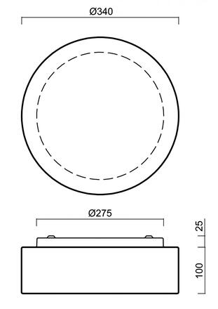 OSMONT 63084 ERIS 2 stropní/nástěnné skleněné svítidlo bílá IP43 2700-6500 K 18W LED