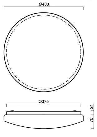 OSMONT 63101 SAGITA 2 stropní/nástěnné plastové svítidlo IP54 2700-6500 K 32W LED