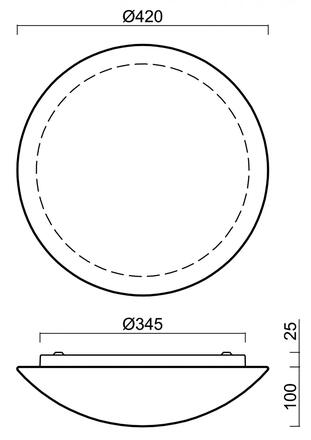 OSMONT 63132 AURA 11 stropní/nástěnné skleněné svítidlo bílá IP44 2700-6500 K 29W LED