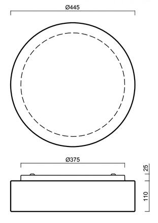 OSMONT 63136 ERIS 3 stropní/nástěnné skleněné svítidlo bílá IP43 2700-6500 K 32W LED