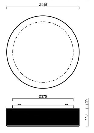 OSMONT 67045 ERIS C3 stropní/nástěnné skleněné svítidlo bílá / bílo - černá IP43 3000 K 33W LED DALI HF