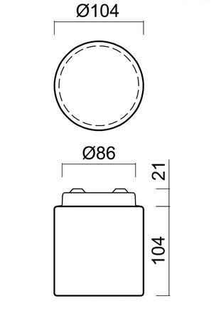 OSMONT 67598 ALKOR 1 stropní/nástěnné skleněné svítidlo bílá IP44 4000 K 2W LED