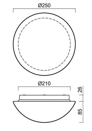 OSMONT 70355 AURA 7 IP stropní/nástěnné skleněné svítidlo bílá IP44 3000 K 9W LED