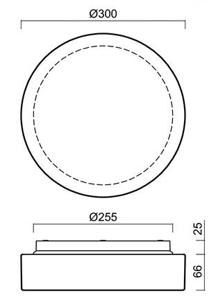 OSMONT 70895 ELSA 2 IP stropní/nástěnné skleněné svítidlo bílá IP65 4000 K 11W LED DALI HF