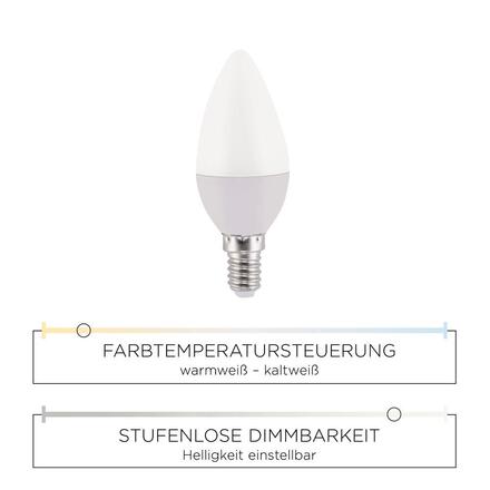 LEUCHTEN DIRECT LED žárovka svíčka, E14/4W 2700-5000K LD 08103