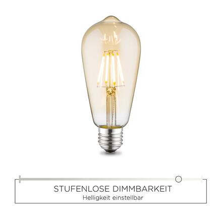 LEUCHTEN DIRECT LED Filament, vícenasobná spirála, 4W E27 3000K DIM 08464 LD 08464