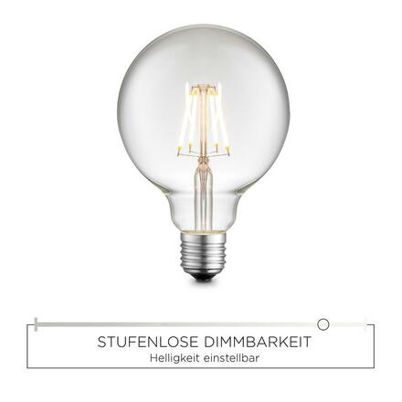 LEUCHTEN DIRECT LED Filament Globe, E27, průměr  95mm 4W 3000K DIM 08467 LD 08467