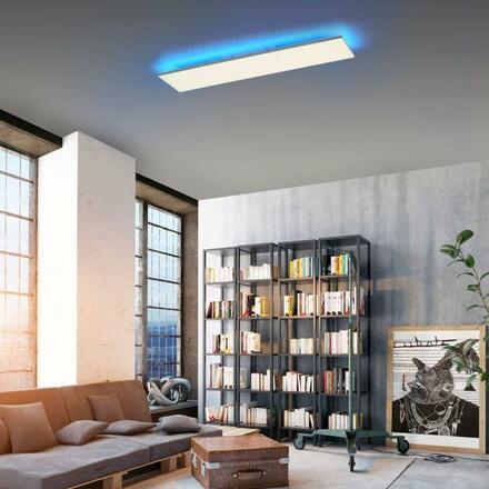LEUCHTEN DIREKT is JUST LIGHT LED stropní svítidlo, bílé, CCT, RGB, dálkový ovladač, stmívatelné 2700-5000K