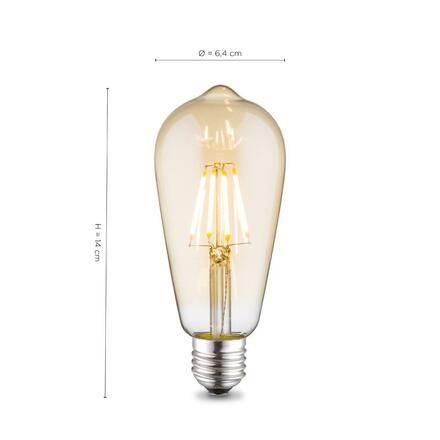 LEUCHTEN DIRECT LED Filament, vícenasobná spirála, 4W E27 3000K DIM 08464 LD 08464