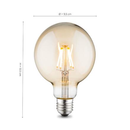 LEUCHTEN DIRECT LED Filament Globe, E27, průměr  95mm 4W 3000K DIM 08466 LD 08466