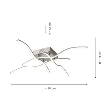 LEUCHTEN DIREKT is JUST LIGHT LED stropní svítidlo, ocel, 4-ramenné, moderní 3000K LD 15132-55