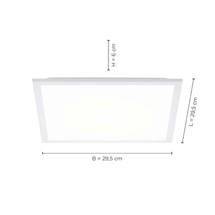 LEUCHTEN DIREKT is JUST LIGHT LED panel svítidlo, bílá, 29,5x29,5, 3000K teplá bílá, paměťová funkce 3000K