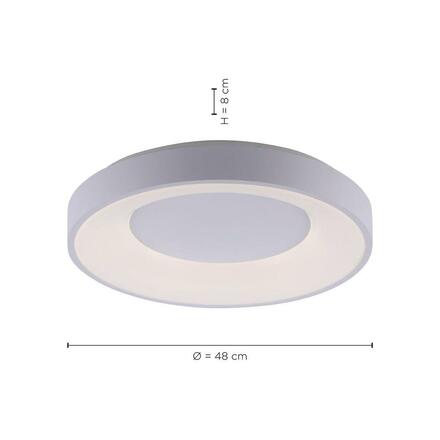 LEUCHTEN DIREKT is JUST LIGHT LED stropní svítidlo, bílé, 50cm, stmívatelné, sériový obvod, CCT, proti oslnění, 3000-5000K