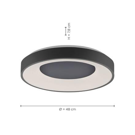 LEUCHTEN DIREKT is JUST LIGHT LED stropní svítidlo, 50cm, stmívatelné, sériový obvod, CCT, proti oslnění 3000-5000K