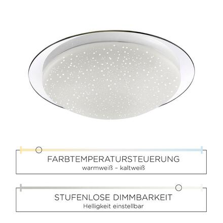 LEUCHTEN DIREKT is JUST LIGHT LED stropní svítidlo, sklo, chrom, kruhové, 38cm 2700-5000K LD 14331-17