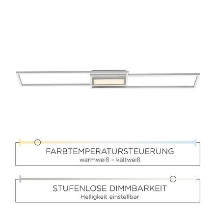 LEUCHTEN DIREKT is JUST LIGHT LED stropní svítidlo, ocel, CCT, paměťová funkce, stmívatelné 3000-5000K