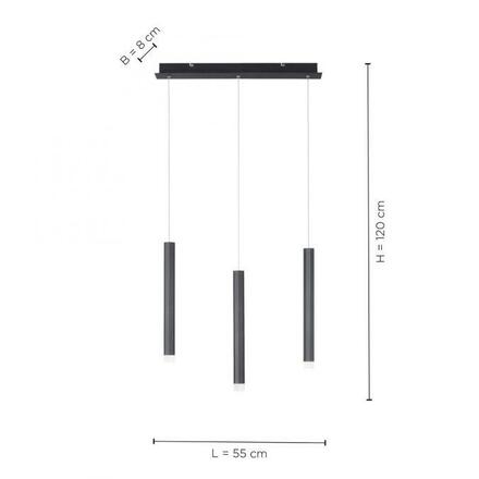 LEUCHTEN DIREKT is JUST LIGHT LED závěsné svítidlo, černá, teplá bílá, IP20, do interiéru 3000K