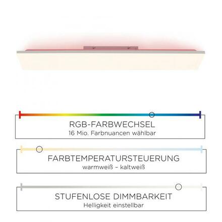 LEUCHTEN DIREKT is JUST LIGHT LED stropní svítidlo, bílé, CCT, RGB, dálkový ovladač, stmívatelné 2700-5000K