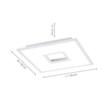 LEUCHTEN DIREKT is JUST LIGHT LED stropní svítidlo v bílé s nastavitelnou barvou světla a dálkovým ovládáním RGB+3000-5000K