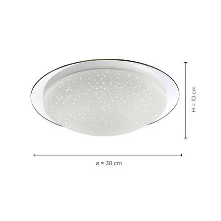 LEUCHTEN DIREKT is JUST LIGHT LED stropní svítidlo, sklo, chrom, kruhové, 38cm 2700-5000K LD 14331-17