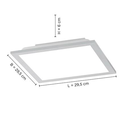 LEUCHTEN DIRECT LED stropní svítidlo, panel, hranaté, 30x30cm 2700-5000K LD 14754-21