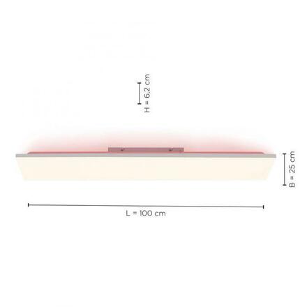 LEUCHTEN DIREKT is JUST LIGHT LED stropní svítidlo, bílé, CCT, RGB, dálkový ovladač, stmívatelné 2700-5000K